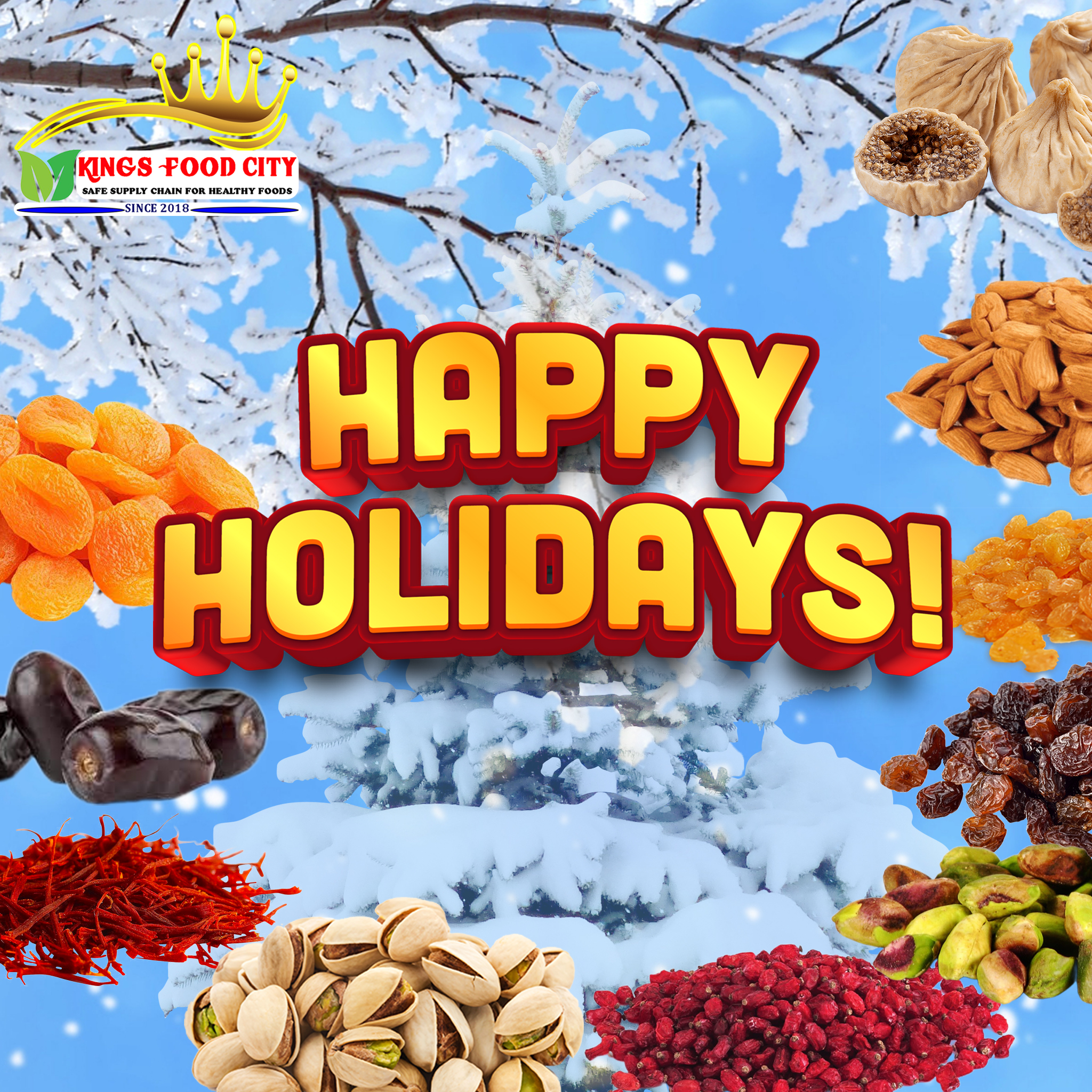 Happy Holidays with Dried Fruits and Nuts